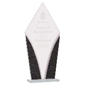 10 1/2" Diamond Designer Glass Award