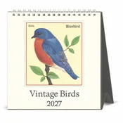 2027 Vintage Birds Desk Calendar