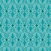 Circle of Butterflies - Damask Dark Azure - Jackie Robinson - Animas Quilt Design - Benartex Fabrics