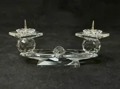 Gorgeous Swarovski Crystal Double Candle Holder &amp; Original Box | 23679