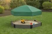 7' x 8' Composite Hexagon Sandbox - 2 Inch Profile