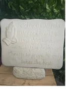 A HEART OF GOLD GARDEN STONE
