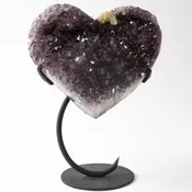 Amethyst Heart Cluster 4.3kg on stand g16   9"h x 8"w