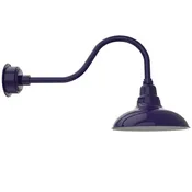 12" Dahlia LED Barn Light with Contemporary Arm in Blue