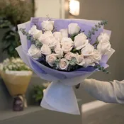 Two Dozen White  Roses Bouquet