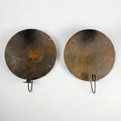 Pair Rustic Tin Wall Sconces — Charles Haver Antiques