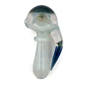 Anonamyss Glassworx Blue Amber Purple w/ Pink Mai Tai Horn