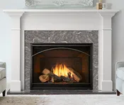 8KX 42" Direct Vent Gas Fireplace Top/Rear Vent with IntelliFire Touch ignition and large traditional Serene Jute refractory (LP)