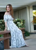 Alamea Palm Tree Leaves Dress