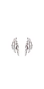 3 Row Cubic Zirconia Hoop Earrings
