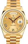 Pre-Owned Rolex Day-Date 40 Yellow Gold 228238 Champagne Roman Dial