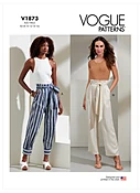 V1873 | Vogue Patterns Misses' and Misses' Petite Pants and Tie Belt