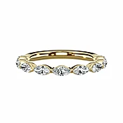 1.00 ct Marquise Cut Diamond Band In Yellow gold