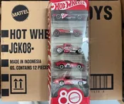 2025 HOT WHEELS MATTEL 80TH ANNIVERSARY SOLID 5-PACK CASE