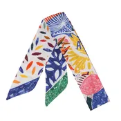 Abstract Nature Skinny Silk Scarf