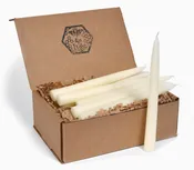 100% Pure Beeswax Taper Candle 8.4"x7/8" — Trunc | Artisan Made-Eco-Friendly-Sustainable-Social Good