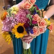 Early to mid summer bouquet of wonderfully bright colors!