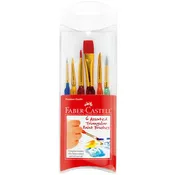 6 Assorted Triangular Paint Brushes