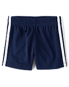 Baby And Toddler Boys Quick Dry Striped Lined Mesh Active Shorts - Blue