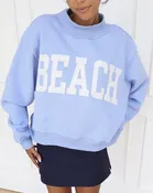 Beach/Lake Reversible Mock Neck Sweatshirt