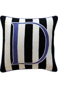 Alphabet D Blue Cushion