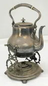Antique Victorian Style Henniber Tilt Tip Tea Coffee Pot Oil Warmer L8Y