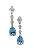 Aquamarine Lace Earrings