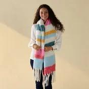 Color Stripe Cozy Scarf