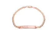 14k Gold Baby ID Cuban Link Chain Bracelet