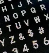 1 1/2" Exclusive Rhinestone Mesh Hot-fix Letters