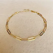 18k Gold Filled Classic Paperclip Chain Anklet
