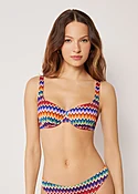 Balconette-Bikinitop Vibrant Chevron
