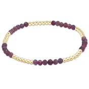 Blissful Pattern 2.5mm Beade Bracelet - Ruby