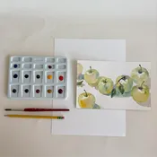 Watercolor Autumn Apples