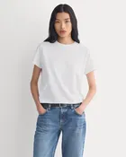The Box-Cut Tee in Essential Cotton | White | No Pocket