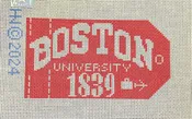 Boston University Retro Travel Tag
