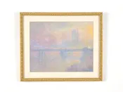 Vintage Ornate Frame With "Charing Cross Bridge London" Claude Monet Impressionist Painting Print-Wall Art Decor