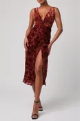 Aman Velvet Midi Dress