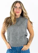Campus Girl Geometric Sweater Vest