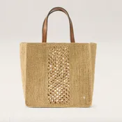 Helen Kaminski Raffia Crochet Mini Tote