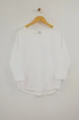 23" ¾ Sleeve Pima Ballet Neck Top