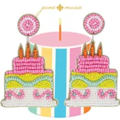 . 2 Tier Birthday Cake Beaded Earrings