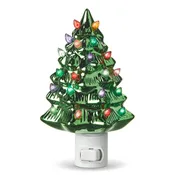 5.75 Vintage Metallic Tree Night Light