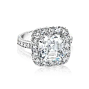 Asscher Cut 2.5 Ct. 14K Ring