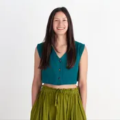 Aarti Reversible Top/Vest, ocean teal double dye