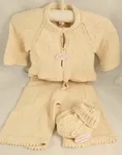 BABY HAND KNIT GIRLS SWEATER SET