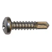 #12 x 1″ 401SS Pan Head Tek Screws for Assembling Metal Greenhouse Benches – 100 Pack