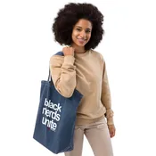 Black Nerds Unite - the Organic denim tote bag