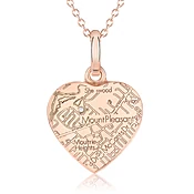 14k Rose Gold Heart Pendant