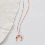 14k Rose Gold Horn Pendant
